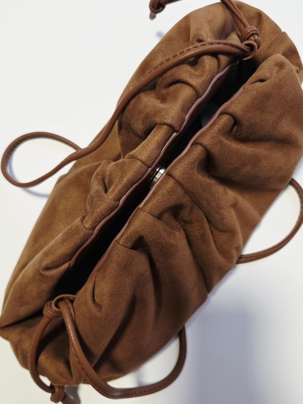 Banana Republic Suede Gathered Clutch Bag in Brown - Picture 4 of 10